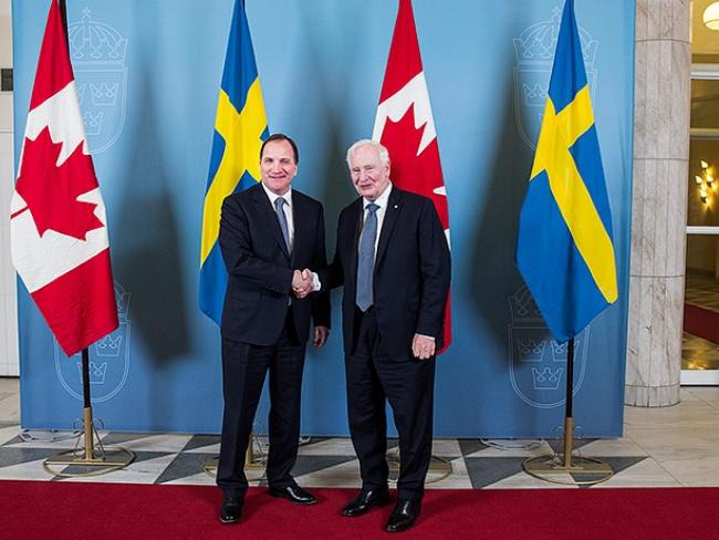 Встреча Премьер-министра Швеции и генерал-губернатора Канады
